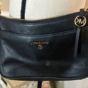 Michael Kors Black Leather Crossbody Bag